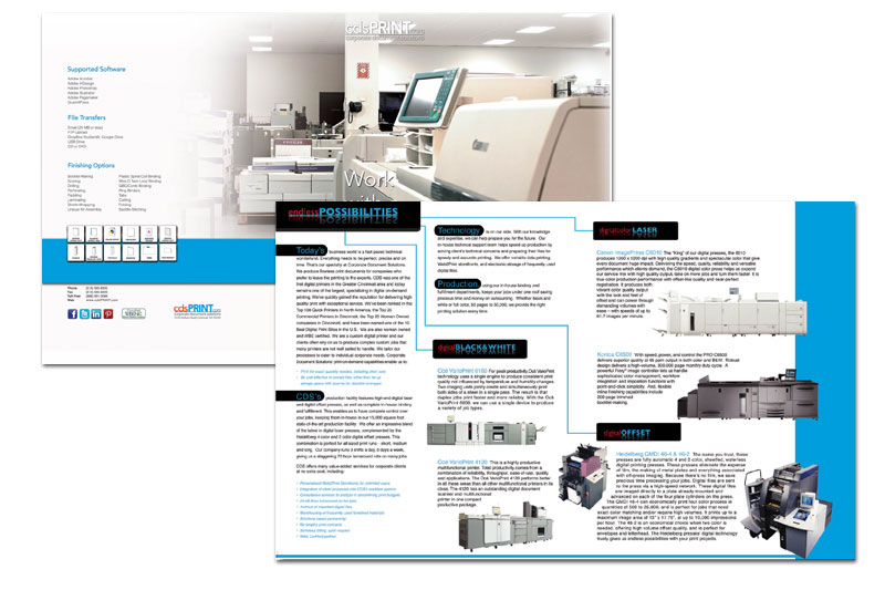 brochure, information design, CDS portfolio, cdsprint.com, Corporate Document Solutions, CDS Design Team, print collateral