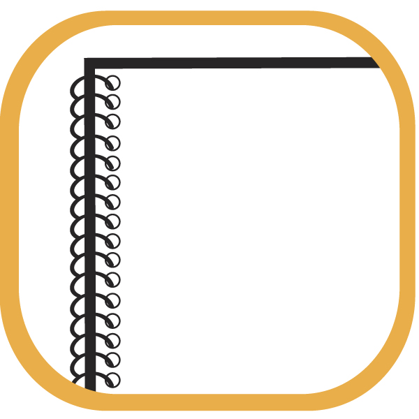 simple line icon of coil book, print products, coil books
