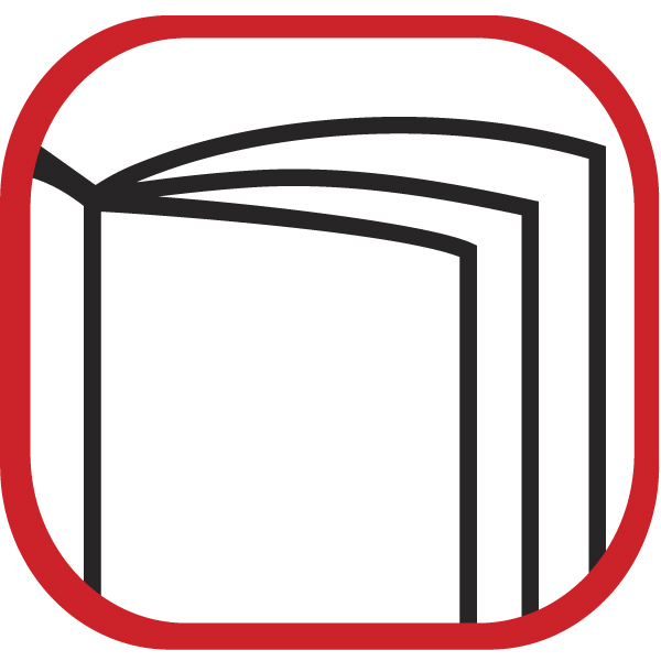 simple line icon of a booklet, book, print products