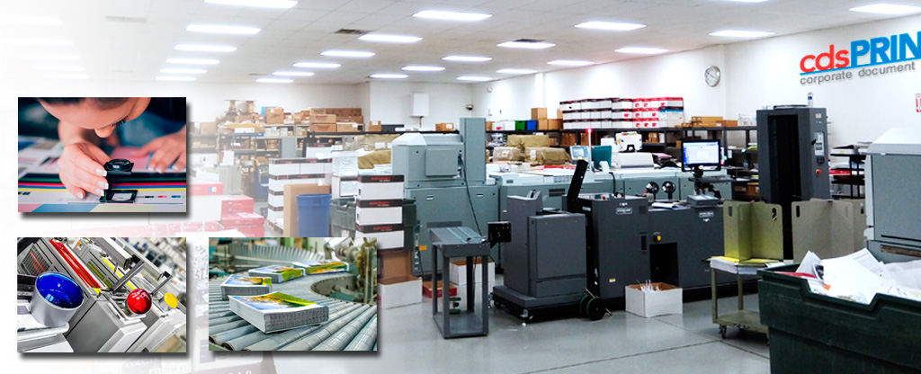 Corporate Document Solutions Print and Production facility, Digital Printer, Bindery, fulfillment